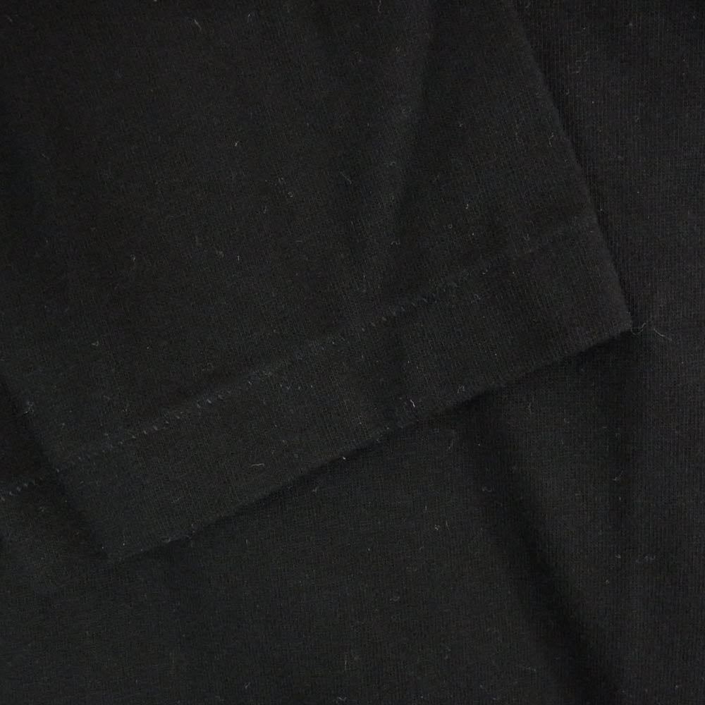 Yohji Yamamoto ヨウジヤマモト F0-T50-051A ロゴ 長袖 ロング Tシャツ ブラック系 4【中古】