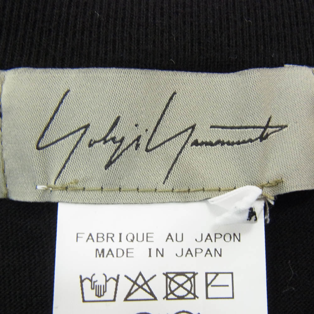 Yohji Yamamoto ヨウジヤマモト F0-T50-051B ロゴ 長袖 ロング Tシャツ ブラック系 4【中古】