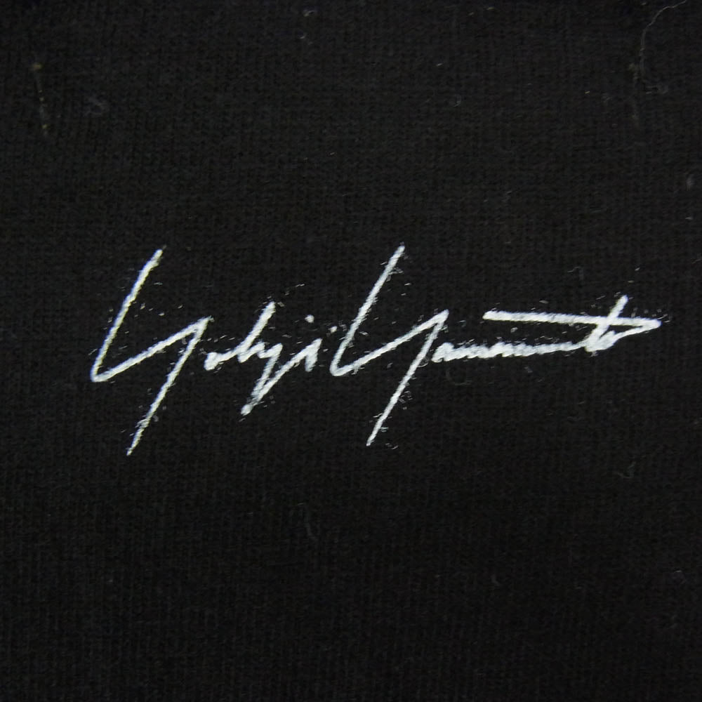 Yohji Yamamoto ヨウジヤマモト F0-T50-051B ロゴ 長袖 ロング Tシャツ ブラック系 4【中古】