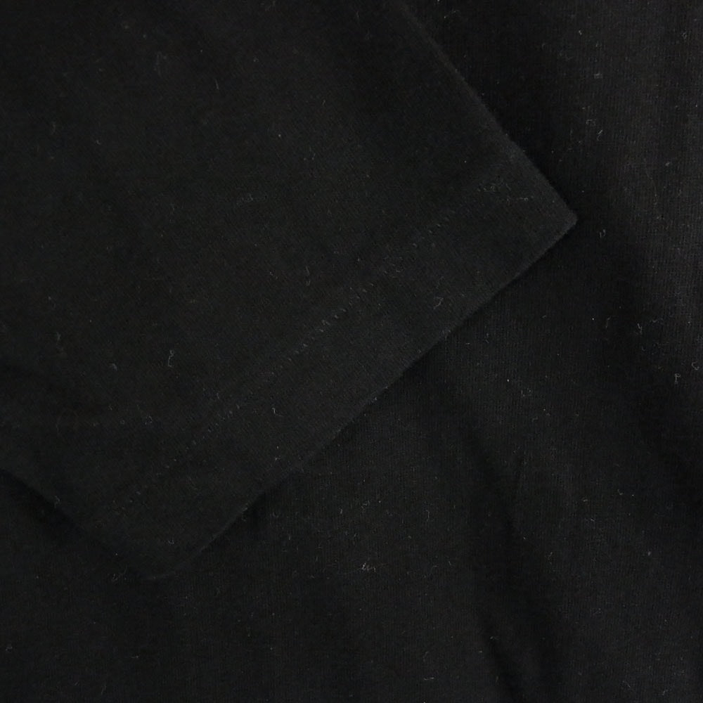 Yohji Yamamoto ヨウジヤマモト F0-T50-051B ロゴ 長袖 ロング Tシャツ ブラック系 4【中古】