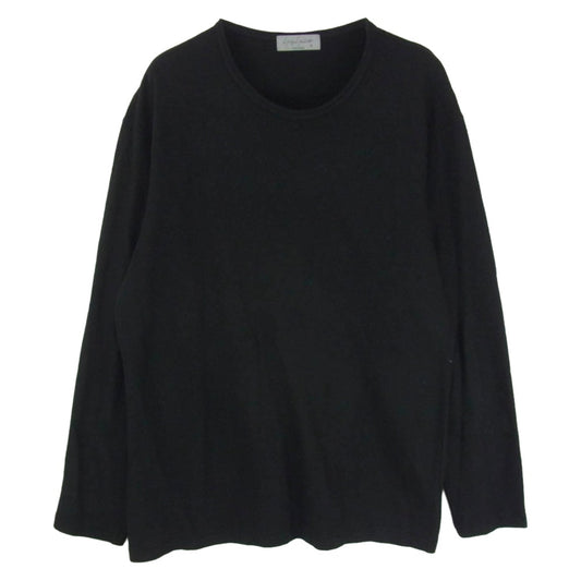 Yohji Yamamoto POUR HOMME ヨウジヤマモトプールオム 21AW HX-T04-170 WOOL AIR PLAIN STITCH REGULAR ROUND NECK LONG SLEEVES ウール ラウンドネック ニット ブラック系 3【中古】