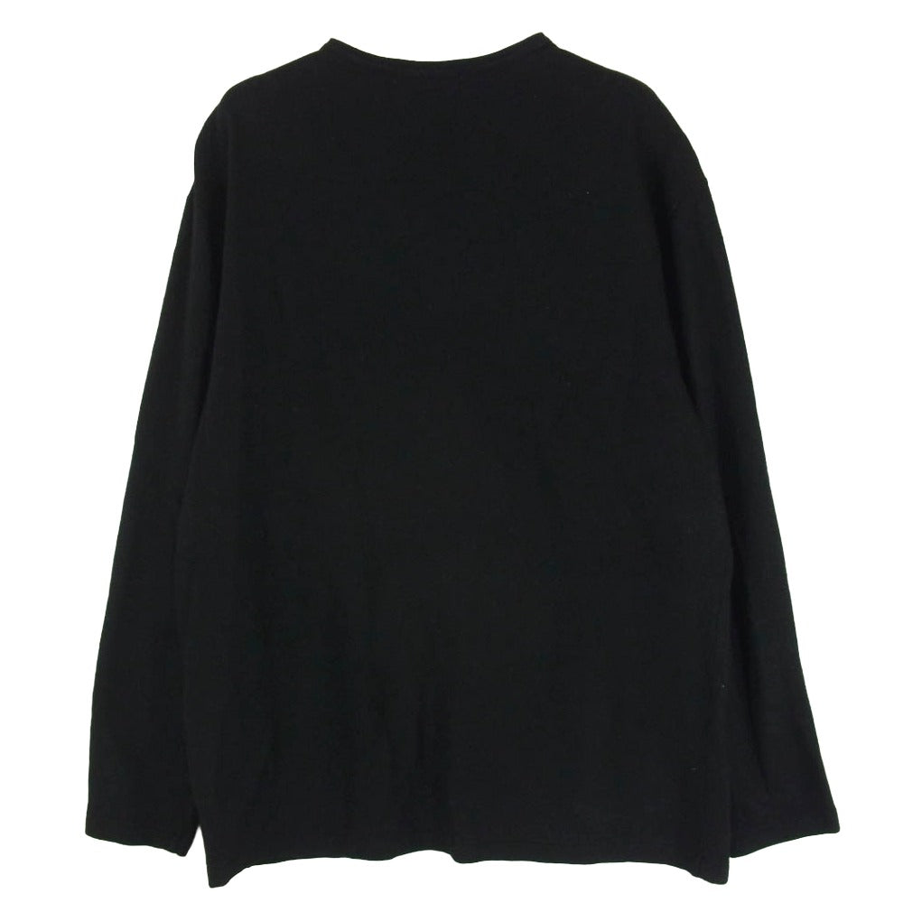 Yohji Yamamoto POUR HOMME ヨウジヤマモトプールオム 21AW HX-T04-170 WOOL AIR PLAIN STITCH REGULAR ROUND NECK LONG SLEEVES ウール ラウンドネック ニット ブラック系 3【中古】