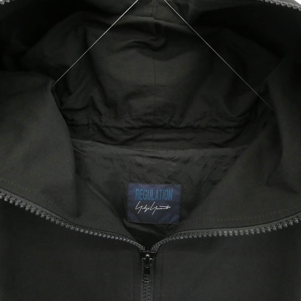 Yohji Yamamoto ヨウジヤマモト FT-C90-300 L/C/N WATER REPELLENT WEATHER R-LONG HOODY ウォーター リペレント ウェザー R-ロングフーディー コート ブラック系 4【中古】