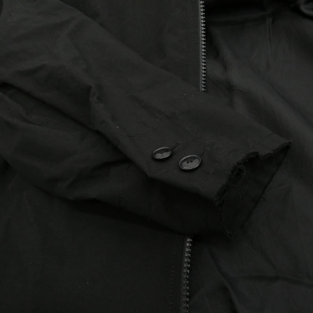 Yohji Yamamoto ヨウジヤマモト FT-C90-300 L/C/N WATER REPELLENT WEATHER R-LONG HOODY ウォーター リペレント ウェザー R-ロングフーディー コート ブラック系 4【中古】