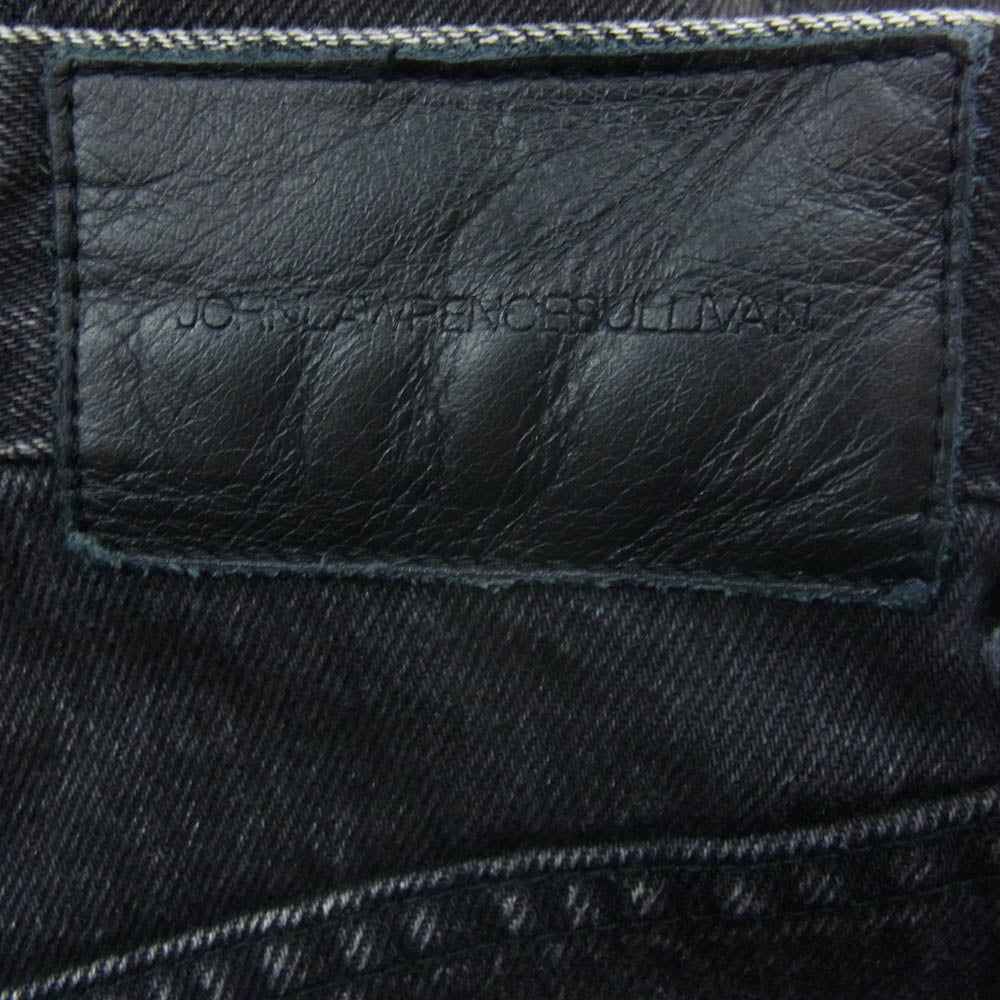 JOHN LAWRENCE SULLIVAN ジョンローレンスサリバン 2A008-0320-15 BLEACHED DENIM ZIPPED PANTS ブリーチ デニム ジップ パンツ ブラック系 44【中古】