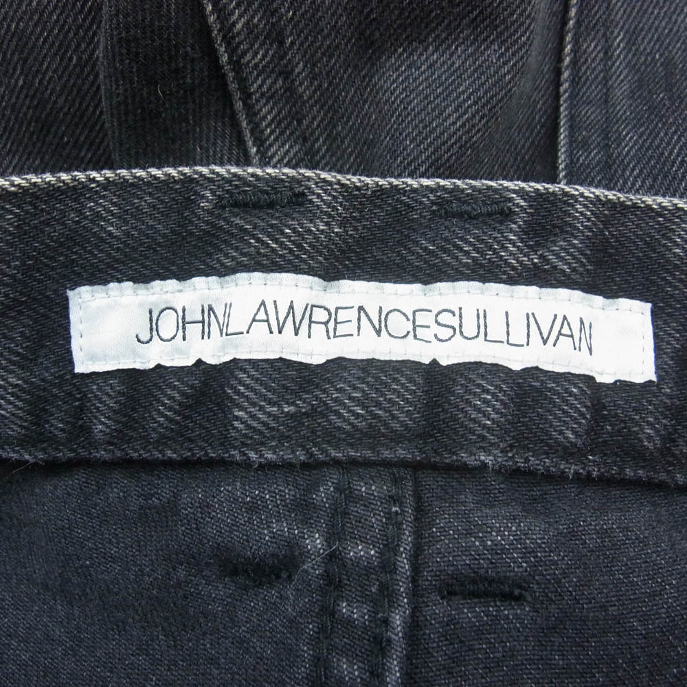 JOHN LAWRENCE SULLIVAN ジョンローレンスサリバン 2A008-0320-15 BLEACHED DENIM ZIPPED PANTS ブリーチ デニム ジップ パンツ ブラック系 44【中古】