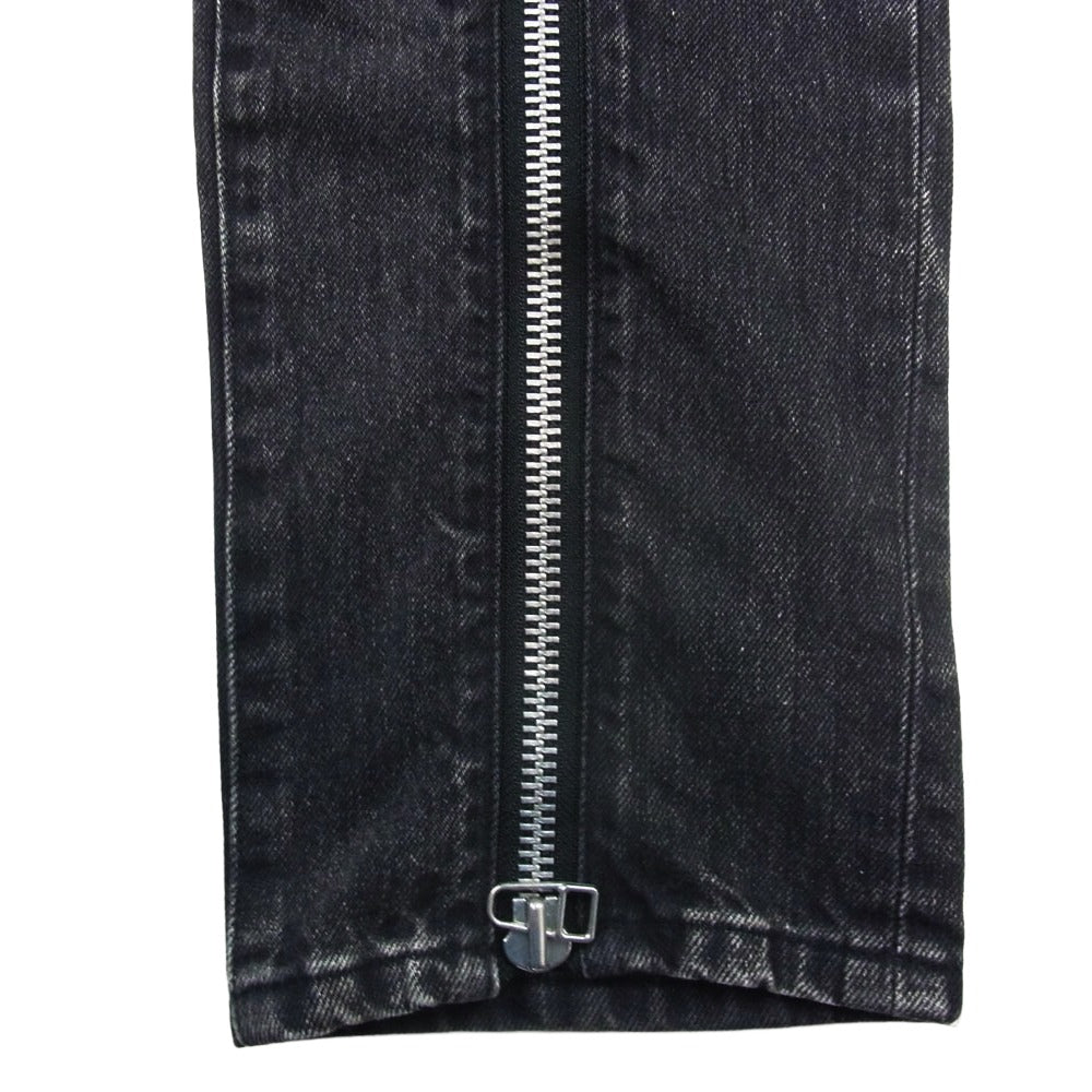 JOHN LAWRENCE SULLIVAN ジョンローレンスサリバン 2A008-0320-15 BLEACHED DENIM ZIPPED PANTS ブリーチ デニム ジップ パンツ ブラック系 44【中古】