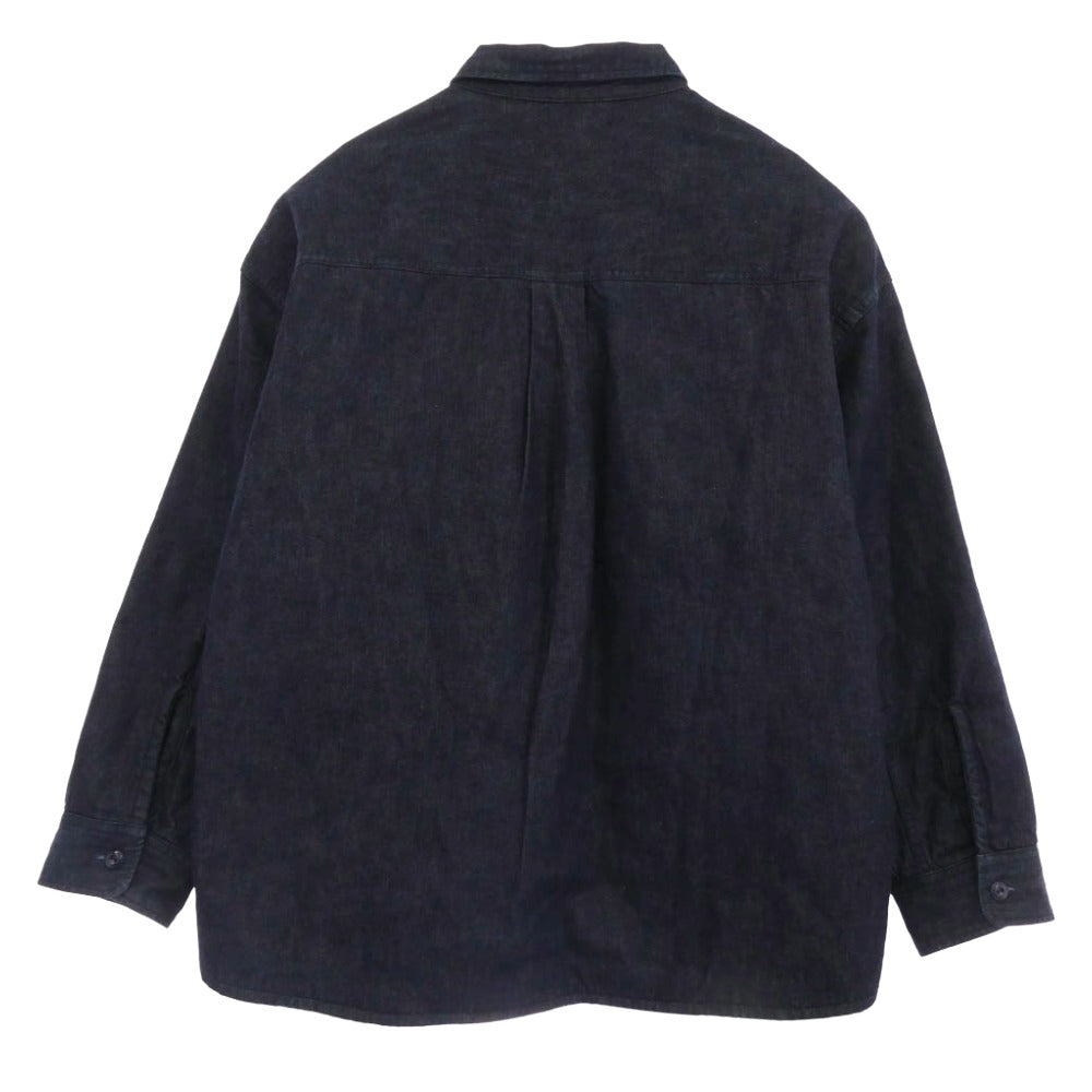 COOTIE クーティー Denim Quilting Shirt Jacket デニム キルティング シャツ ジャケット ネイビー系 L【中古】