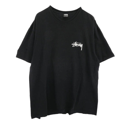 STUSSY ステューシー 23SS DICED OUT TEE ダイス サイコロ バックプリント Tシャツ 半袖カットソー ブラック系 XL【中古】