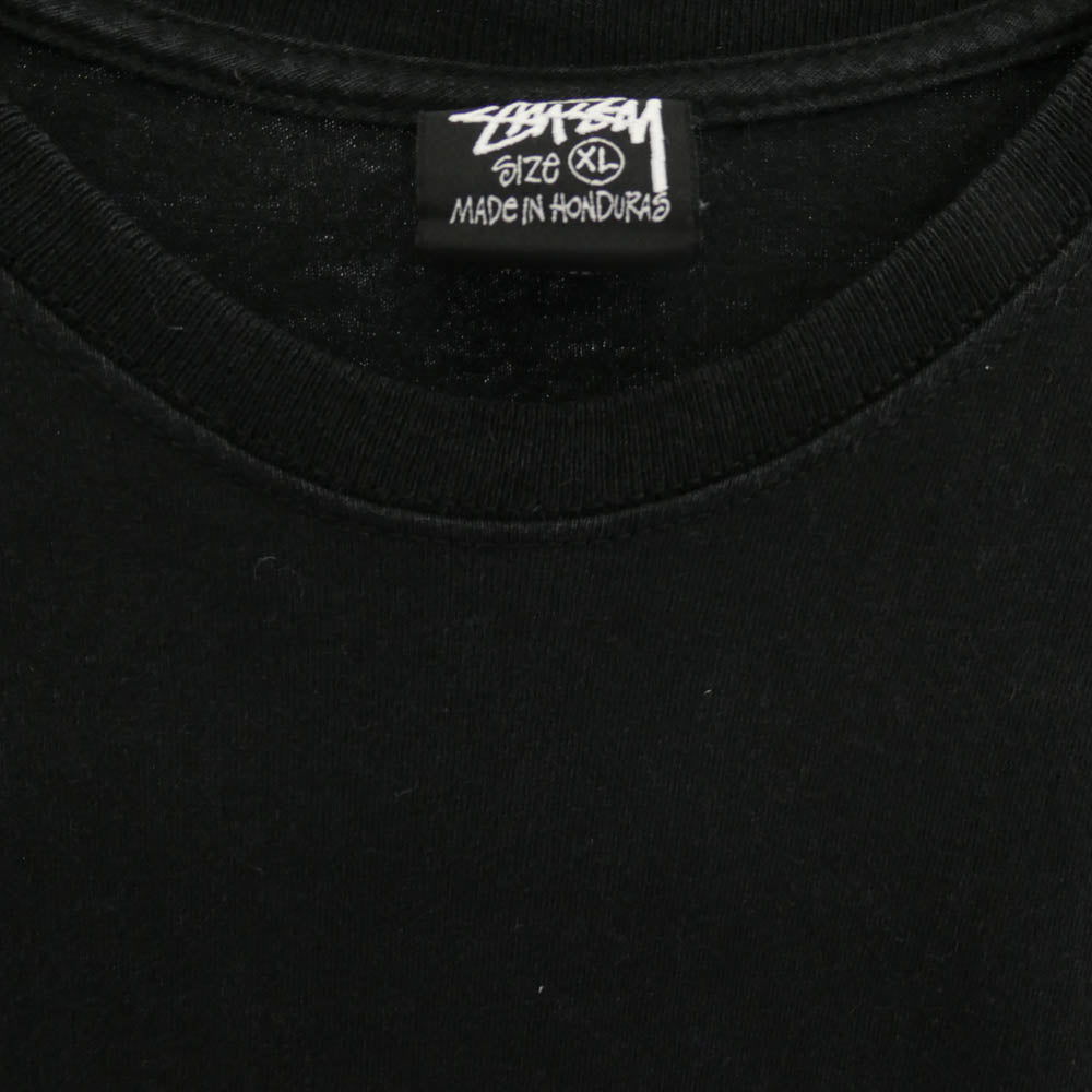 STUSSY ステューシー 23SS DICED OUT TEE ダイス サイコロ バックプリント Tシャツ 半袖カットソー ブラック系 XL【中古】