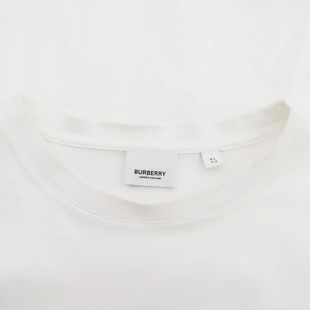 BURBERRY バーバリー 8055309 フロントロゴプリント Tシャツ 半袖カットソー ホワイト系 XL【中古】
