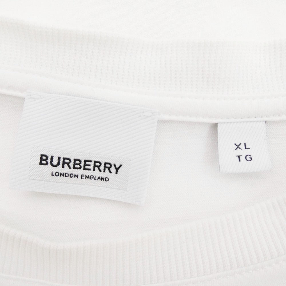 BURBERRY バーバリー 8055309 フロントロゴプリント Tシャツ 半袖カットソー ホワイト系 XL【中古】