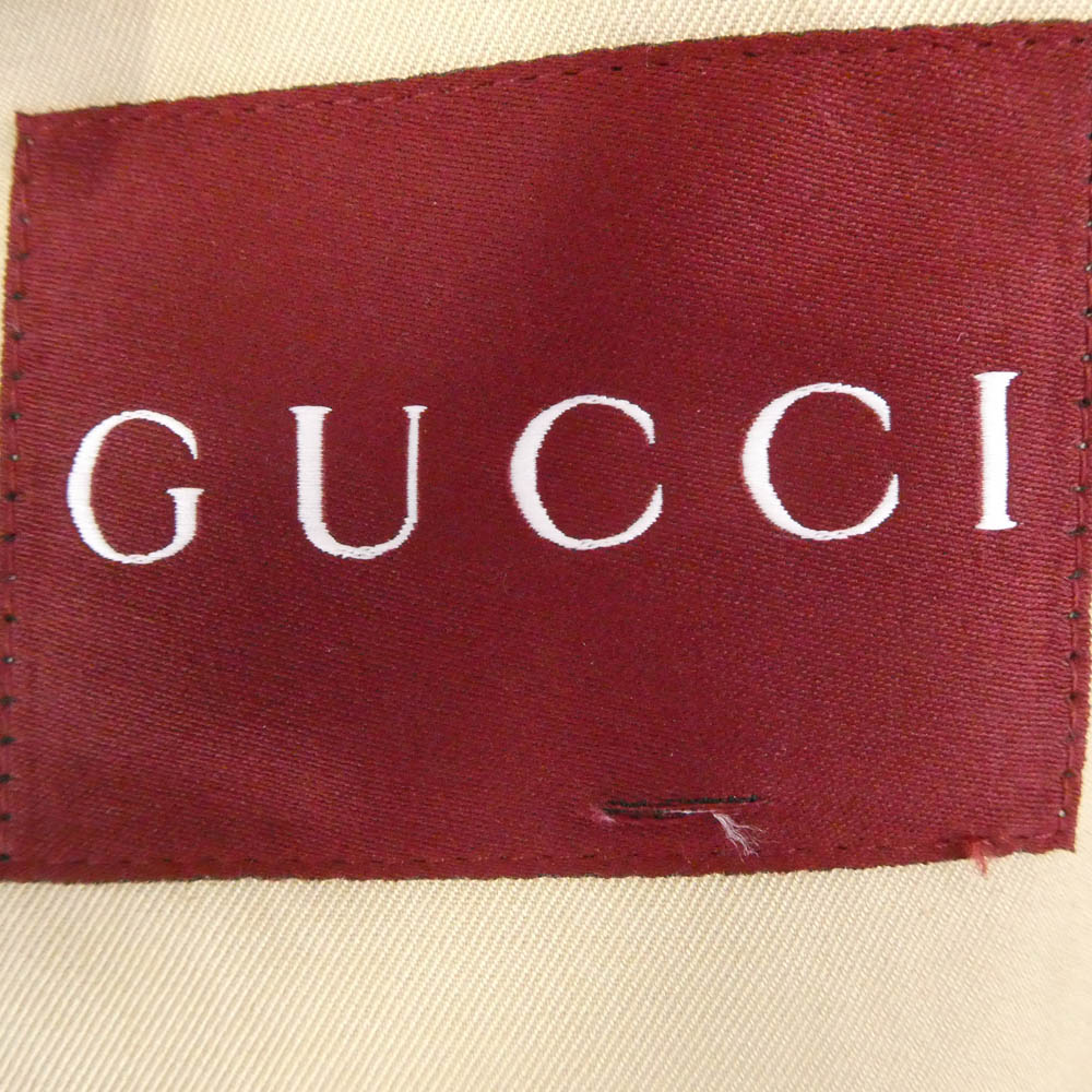 GUCCI グッチ 784180ZAQP32901 ウェブ ストライプ付き コットンツイル ジャケット ライトブラウン系 52【極上美品】【中古】