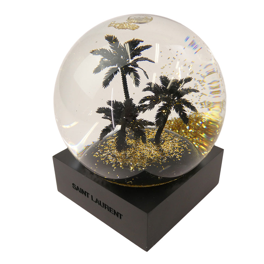 SAINT LAURENT サンローラン パームツリー スノードーム ヤシの木 オブジェ ブラック系 クリア系【新古品】【未使用】【中古】