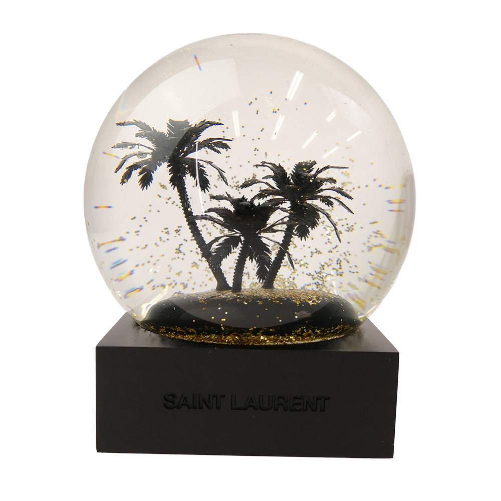 SAINT LAURENT サンローラン パームツリー スノードーム ヤシの木 オブジェ ブラック系 クリア系【新古品】【未使用】【中古】
