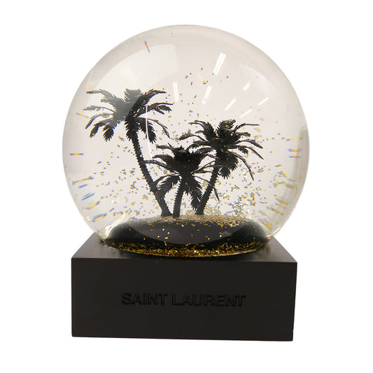 SAINT LAURENT サンローラン パームツリー スノードーム ヤシの木 オブジェ ブラック系 クリア系【新古品】【未使用】【中古】