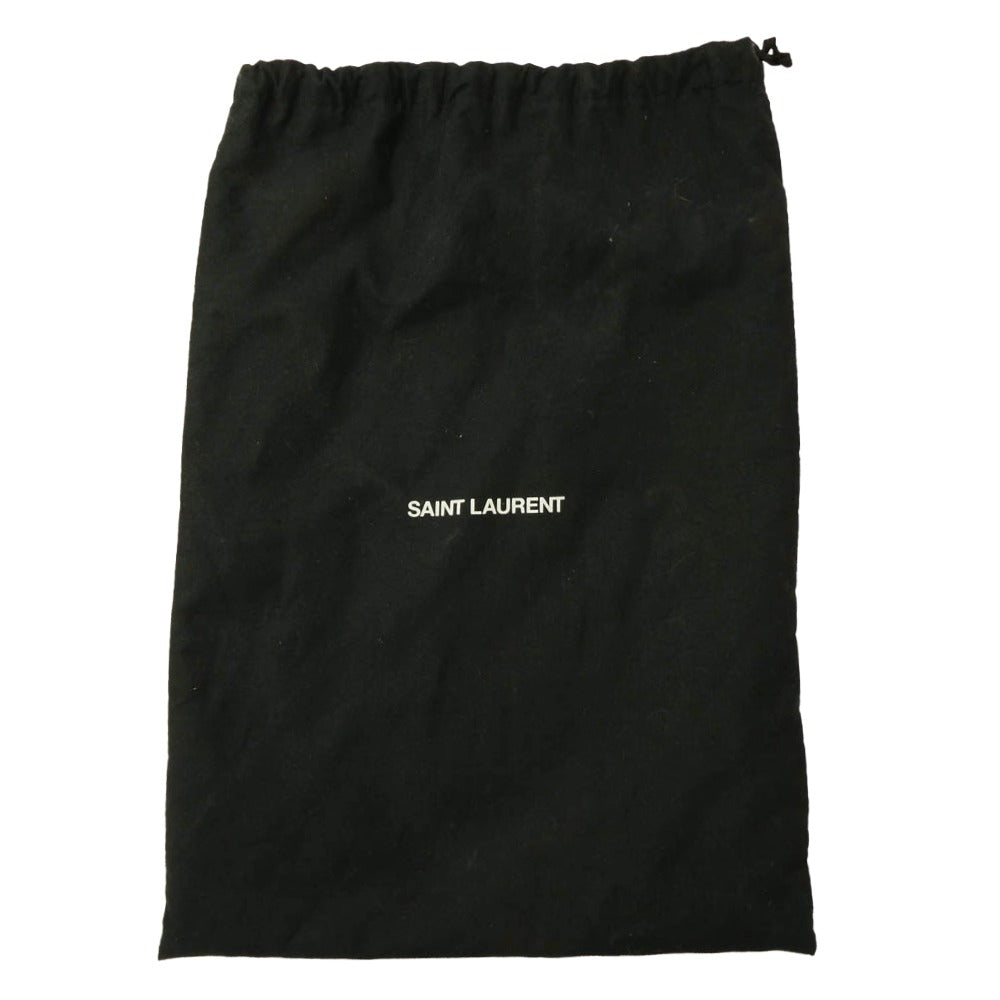 SAINT LAURENT サンローラン 480093 ポインテッドトゥ レザー ヒール パンプス ブラック系 37.5【中古】