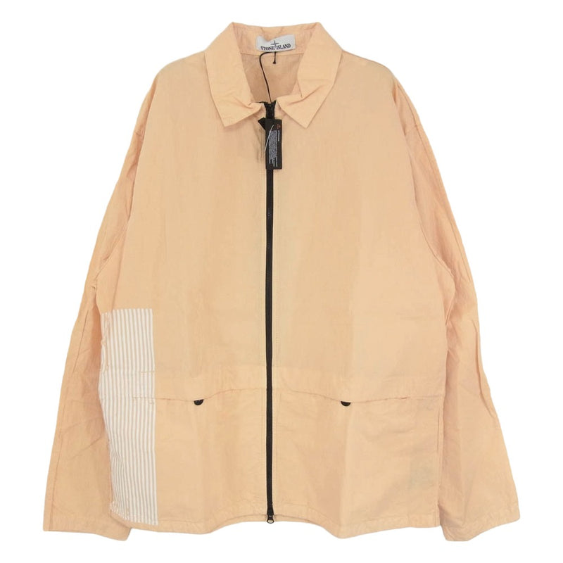 STONE ISLAND ストーンアイランド MARINA ジップアップ ジャケット シャツ ブルゾン オレンジ系 XXL【極上美品】【中古】
