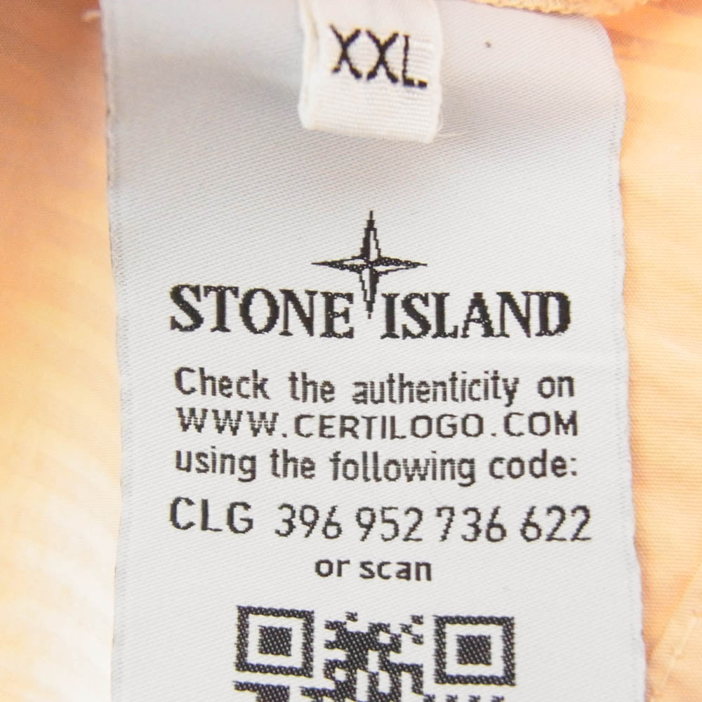 STONE ISLAND ストーンアイランド MARINA ジップアップ ジャケット シャツ ブルゾン オレンジ系 XXL【極上美品】【中古】