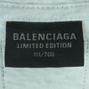 BALENCIAGA バレンシアガ 24SS 781245 TQVA1 LIMITED EDITION ARCHIVE SERIES CONNECTED リミテッドエディション アーカイブシリーズ コネクテッド プリント ダメージ加工 長袖 ロングスリーブ Tシャツ カットソー ライトグレー系 XS【極上美品】【中古】
