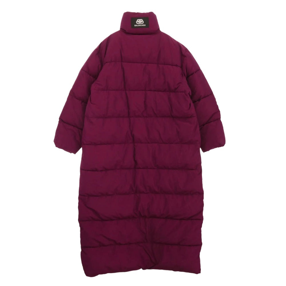 BALENCIAGA バレンシアガ 594908 TYD36 中綿 パファー ロング コート ジャケット パープル系 42【中古】