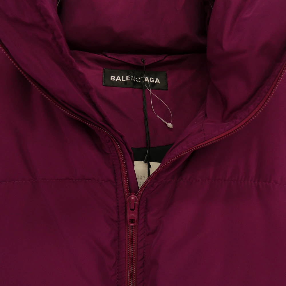 BALENCIAGA バレンシアガ 594908 TYD36 中綿 パファー ロング コート ジャケット パープル系 42【中古】