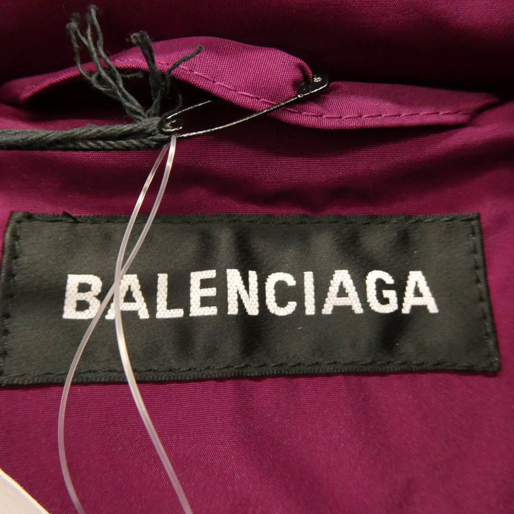 BALENCIAGA バレンシアガ 594908 TYD36 中綿 パファー ロング コート ジャケット パープル系 42【中古】