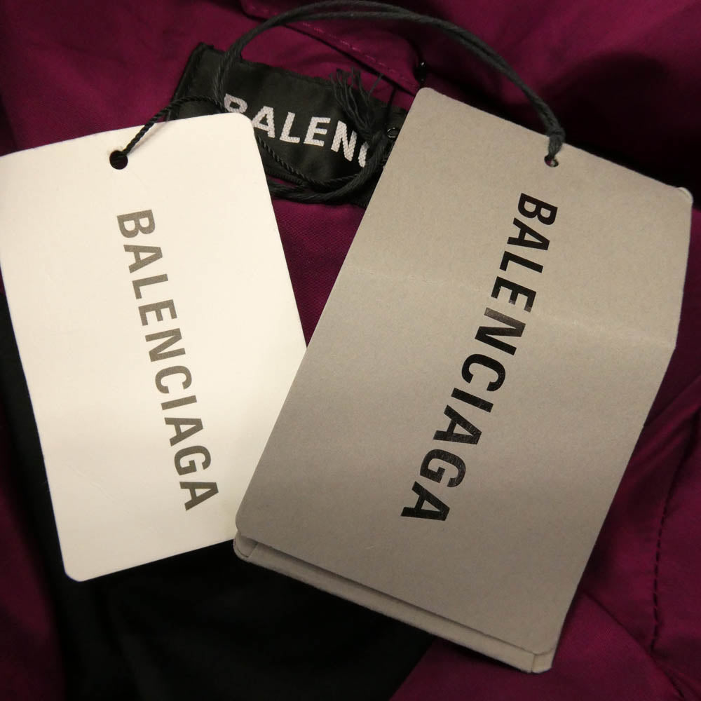 BALENCIAGA バレンシアガ 594908 TYD36 中綿 パファー ロング コート ジャケット パープル系 42【中古】