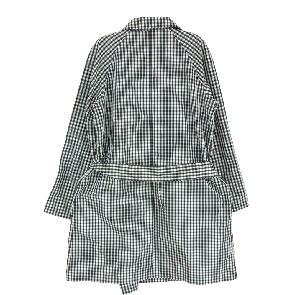 MACKINTOSH PHILOSOPHY マッキントッシュフィロソフィー パッカブルポーチ付き はっ水加工 ギンガムチェック トレンチコート ブラック系 38【中古】