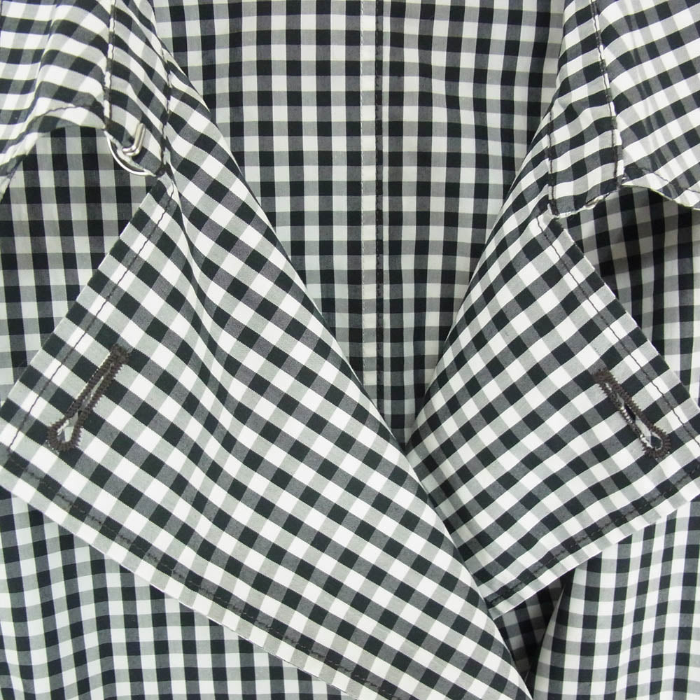 MACKINTOSH PHILOSOPHY マッキントッシュフィロソフィー パッカブルポーチ付き はっ水加工 ギンガムチェック トレンチコート ブラック系 38【中古】