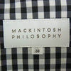 MACKINTOSH PHILOSOPHY マッキントッシュフィロソフィー パッカブルポーチ付き はっ水加工 ギンガムチェック トレンチコート ブラック系 38【中古】