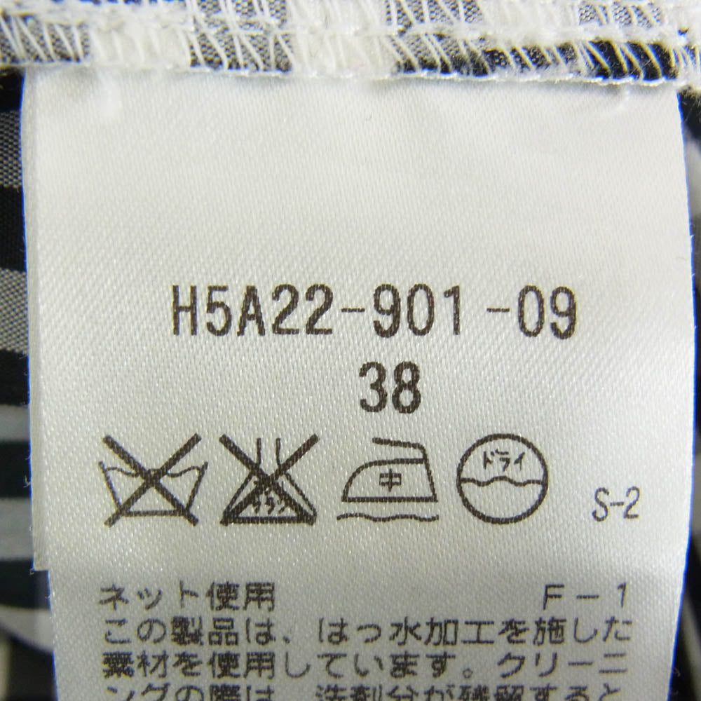 MACKINTOSH PHILOSOPHY マッキントッシュフィロソフィー パッカブルポーチ付き はっ水加工 ギンガムチェック トレンチコート ブラック系 38【中古】