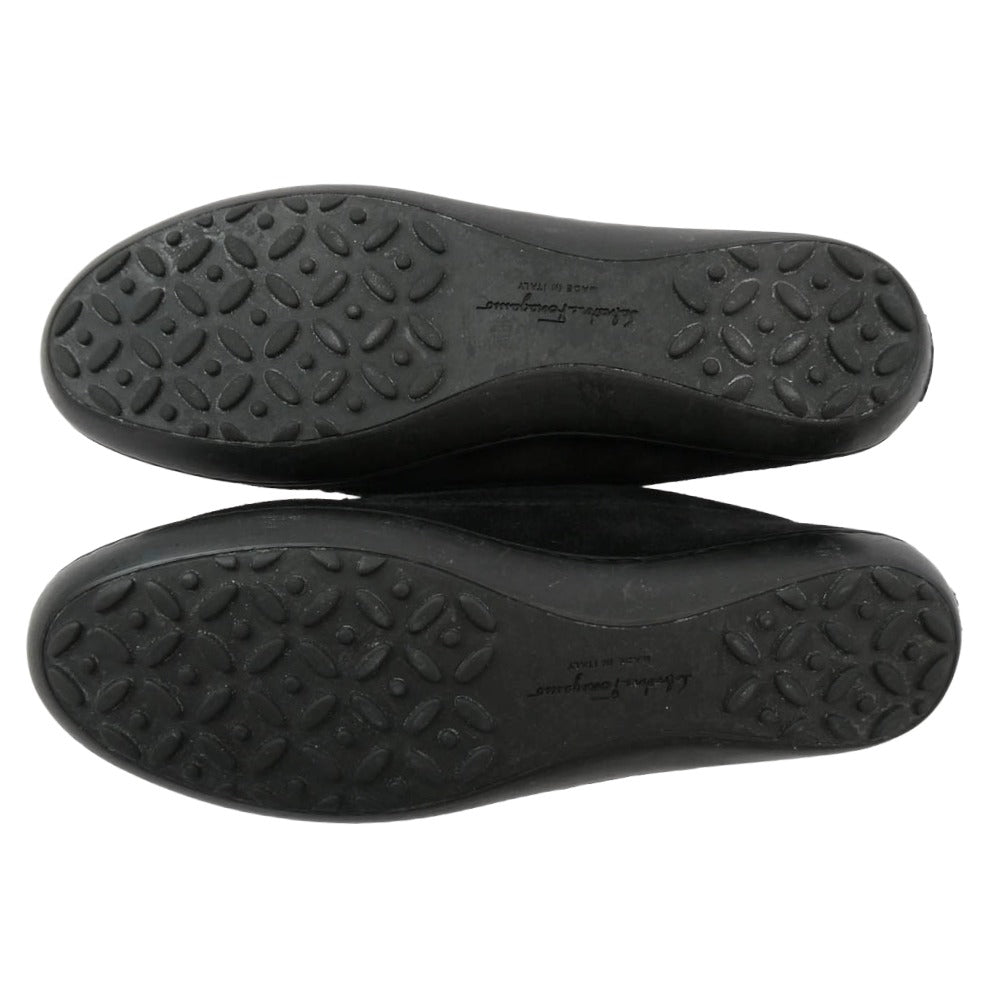 Salvatore Ferragamo サルヴァトーレフェラガモ ガンチーニ ビット スエード ローファー シューズ ブラック系 6【中古】