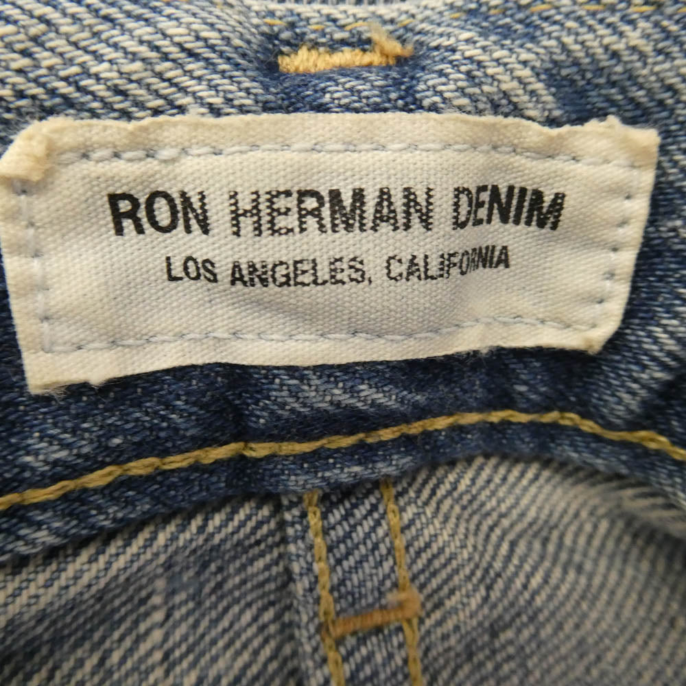 Ron Herman ロンハーマン 2920600086 1836 クラッシュ リペア加工 ボタンフライ デニムパンツ ジーンズ ライトブルー系 31【中古】