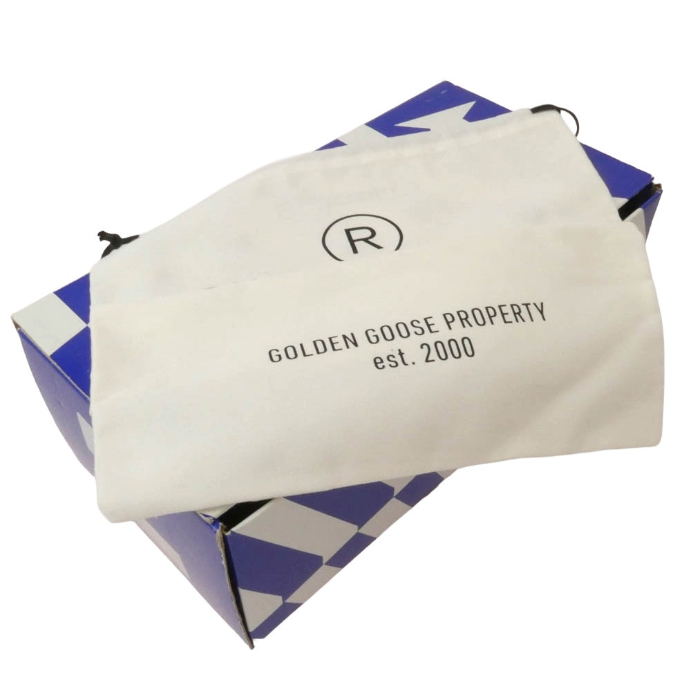 GOLDEN GOOSE ゴールデングース G36MS595 A92 GGDB SLIDE ダメージ加工 ハイカット レザー スニーカー ブラック系 40【中古】