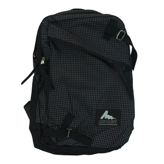 GREGORY グレゴリー 旧ロゴ チェック リュックサック バックパック デイパック リュック ブラック系 ホワイト系【中古】