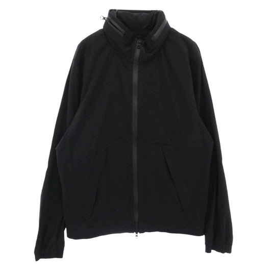 REIGNING CHAMP レイニングチャンプ Ron Herman ロンハーマン スパンデックス フード収納可能 止水ジップ スタンドカラー ブルゾン ナイロンジャケット ブラック系 S【中古】