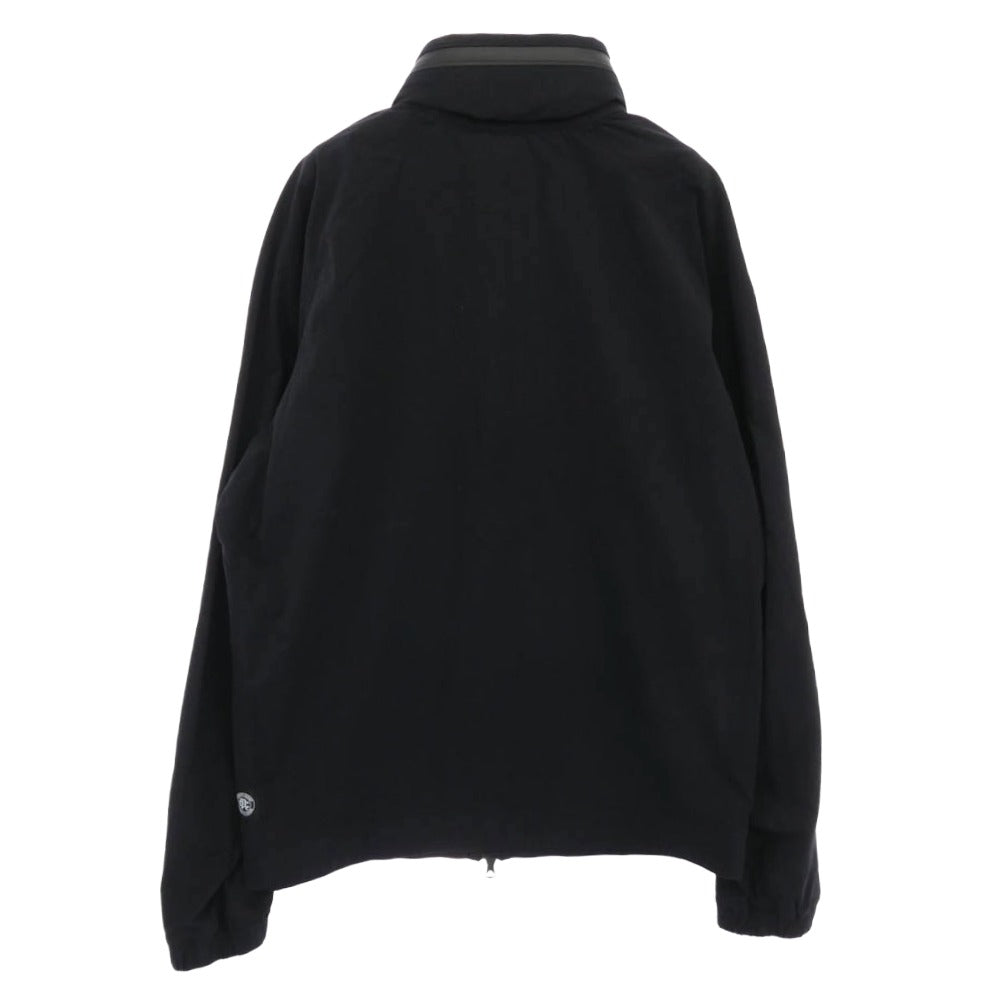 REIGNING CHAMP レイニングチャンプ Ron Herman ロンハーマン スパンデックス フード収納可能 止水ジップ スタンドカラー ブルゾン ナイロンジャケット ブラック系 S【中古】