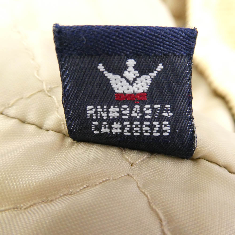 STUSSY ステューシー 紺タグ 内ボア キルティング切替 ジップアップ コーデュロイ ジャケット ライトブラウン系 M【中古】