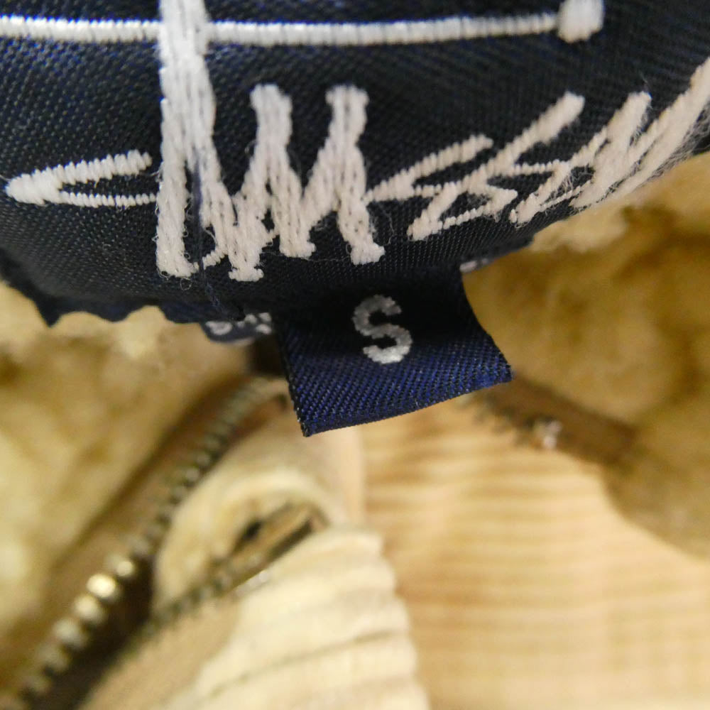 STUSSY ステューシー 紺タグ 内ボア キルティング切替 ジップアップ コーデュロイ ジャケット ライトブラウン系 M【中古】