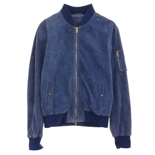 Ron Herman ロンハーマン 5120400871166 MEATPACKING D ミートパッキングD 別注 羊革 レザー フライトジャケット MA-1 ブルー系 S【中古】