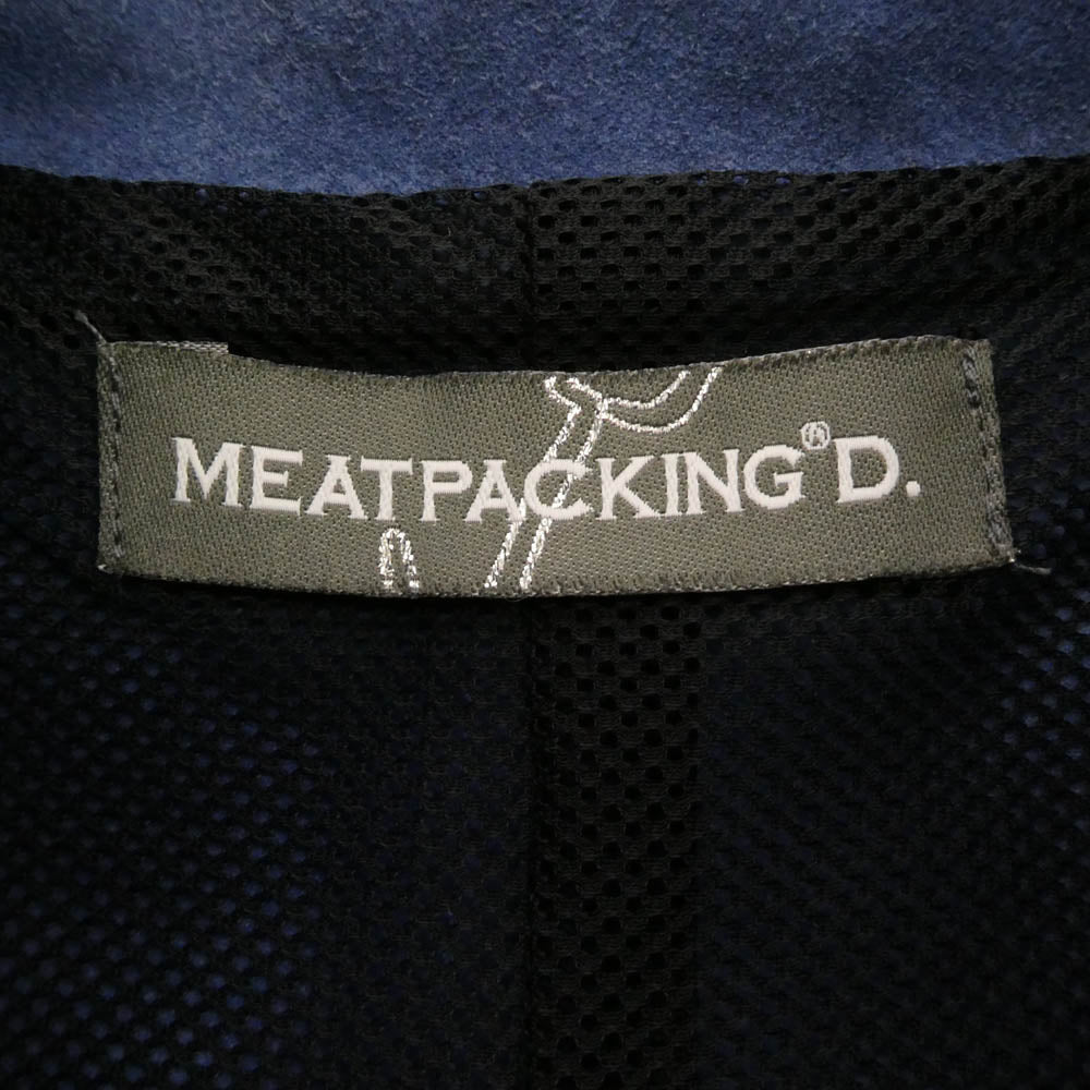 Ron Herman ロンハーマン 5120400871166 MEATPACKING D ミートパッキングD 別注 羊革 レザー フライトジャケット MA-1 ブルー系 S【中古】