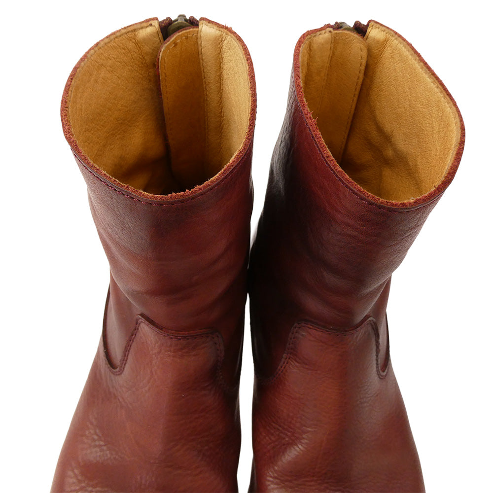 PADRONE パドローネ PU7885-1101-11C BACK ZIP BOOTS バックジップ レザーブーツ ワインレッド系 42【中古】