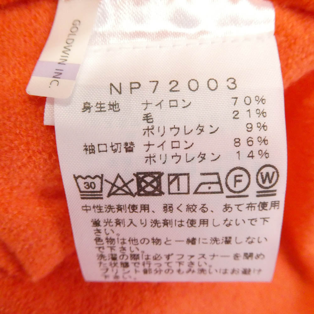 THE NORTH FACE ノースフェイス NP72003 MACLURE WOOL JACKET マクルア ウール ジャケット ナイロンジャケット オレンジ系 M【極上美品】【中古】