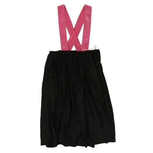 BLACK COMME des GARCONS ブラックコムデギャルソン AD2022 1K-A008 ベルベット切替 吊りスカート ジャンプスカート ブラック系 ピンク系 XS【中古】