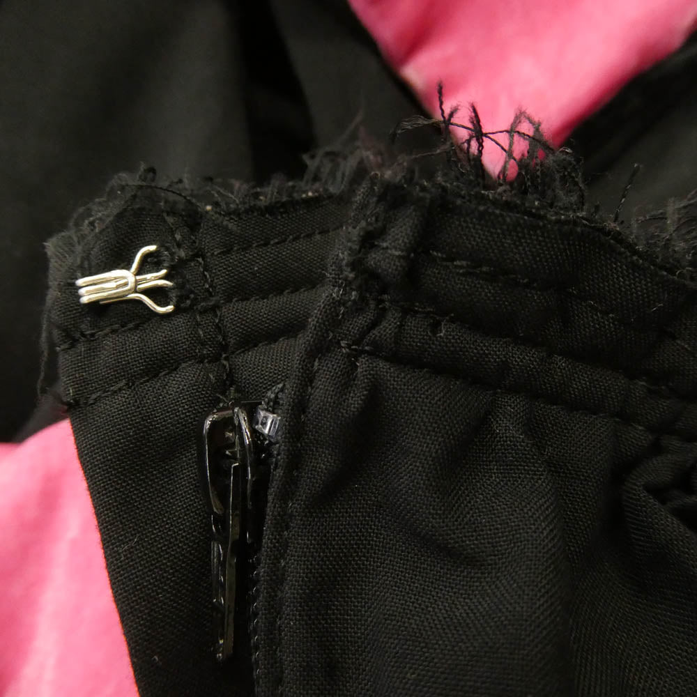 BLACK COMME des GARCONS ブラックコムデギャルソン AD2022 1K-A008 ベルベット切替 吊りスカート ジャンプスカート ブラック系 ピンク系 XS【中古】