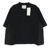 Sacai サカイ 23SS 23-03181M Cotton Jersey Nylon Docking T-Shirt コットンジャージー ドッキング クルーネック 半袖 Tシャツ ブラック系 001【極上美品】【中古】