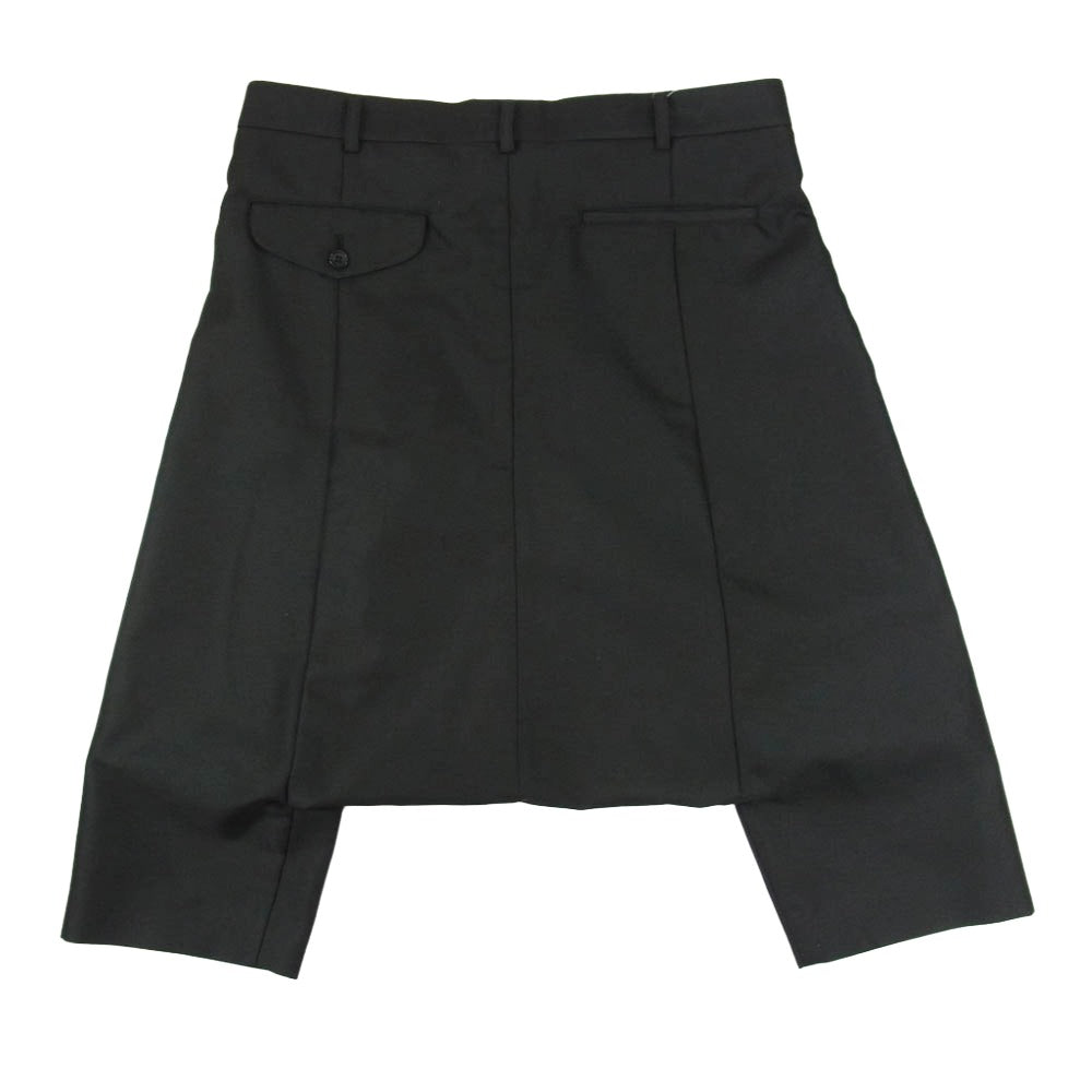 COMME des GARCONS HOMME PLUS コムデギャルソンオムプリュス 25SS AD2024 PO-P038 polyester twill sarouel pants ポリエステルツイル サルエルパンツ ブラック系 S【美品】【中古】
