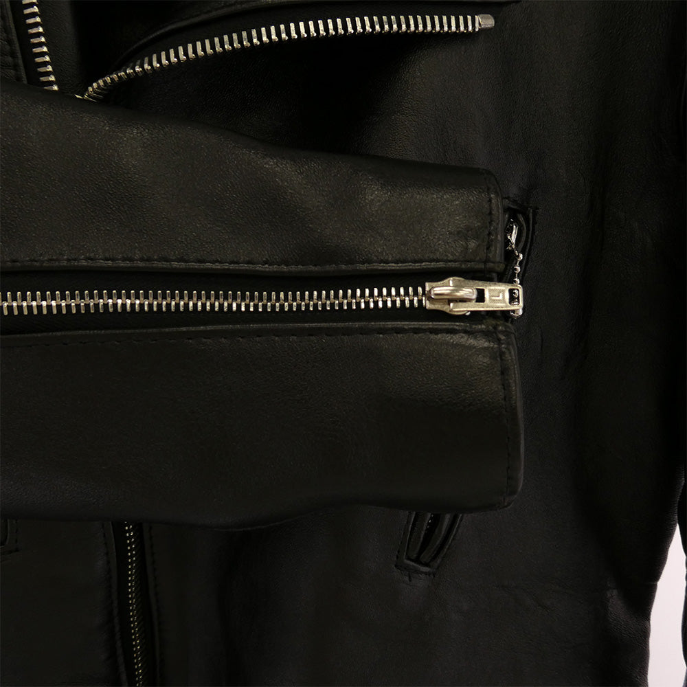 Lewis Leathers ルイスレザー 402T 英国製 Lightning ライトニング ブリティッシュシープスキン ライダースジャケット ブラック系 38【中古】