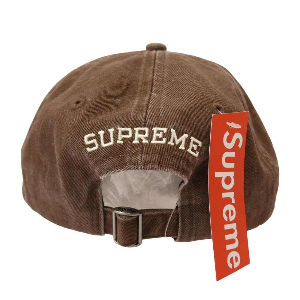 Supreme シュプリーム 25AW Italy 6-Panel ロゴ刺繍 6パネル キャップ 帽子 ブラウン系【新古品】【未使用】【中古】